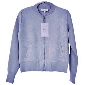 La Vila Miláno Soft Bomber Jacket Women's S in Ocean Blue NWT